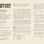 Building Institutional Research at DUT Conference