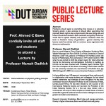 Public Lecture by Prof Naresh Dadhich