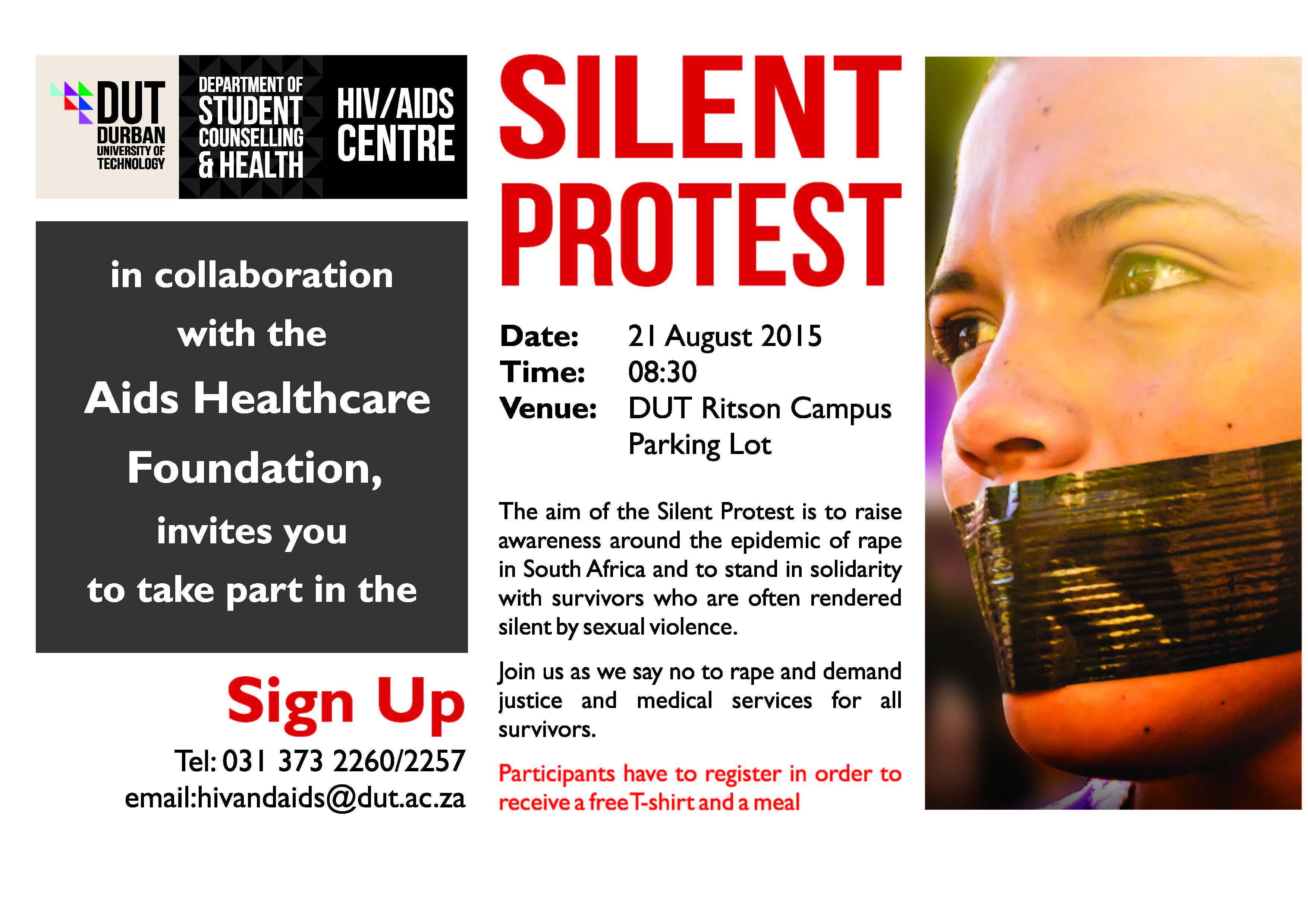 Silent Protest to be held by the HIV/AIDS Centre.