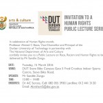 INVITATION TO HUMAN RIGHTS PUBLIC LECTURE SERIES