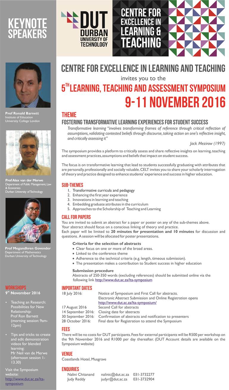 5th Learning, Teaching and Assessment Symposium