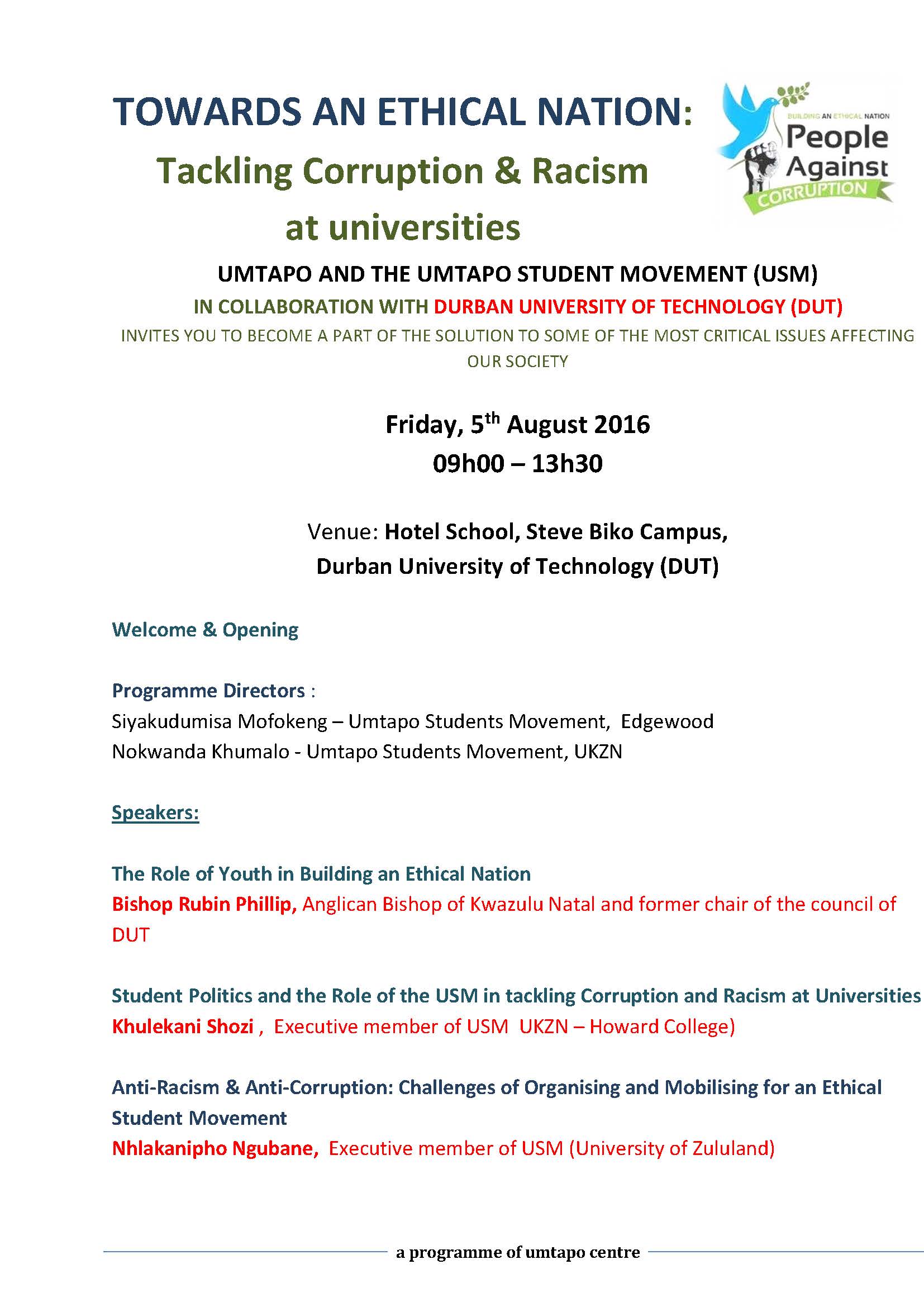 UMTAPO Seminar