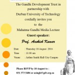 Mahatma Gandhi Media Lecture