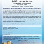 4th Built Environment Seminar