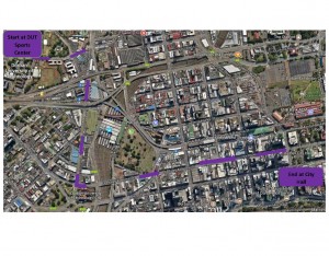 Silent Protest March Map