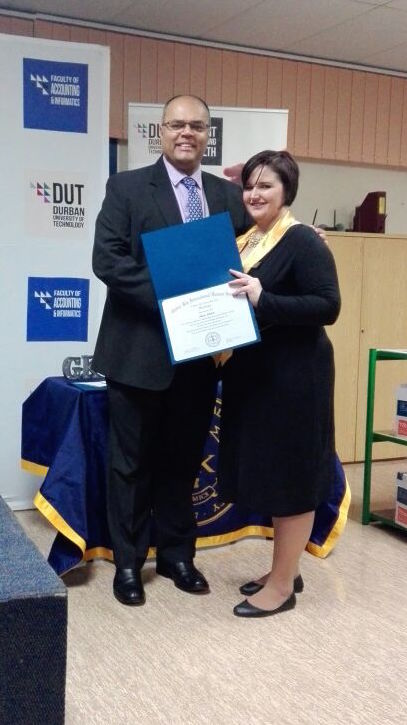 Honourary Membership: Mr Alan Khan, Senior Director: Corporate Affairs, DUT