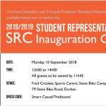 SRC Inaguration Invitation 2018/2019