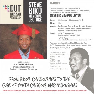 dr mohale steve biko lecture