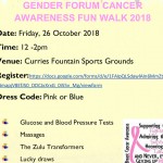 Gender Forum Cancer Awareness Fun Walk