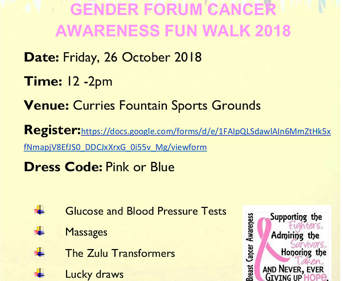 Gender Forum Cancer Awareness Fun Walk