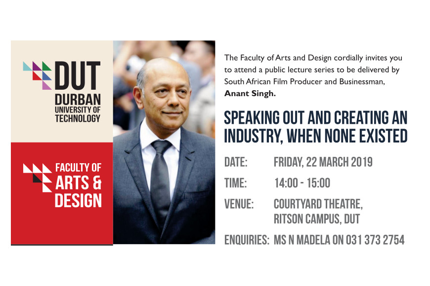 Invitation: Anant Singh Public Lecture