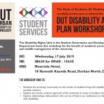 DUT Disability Action Plan Workshop
