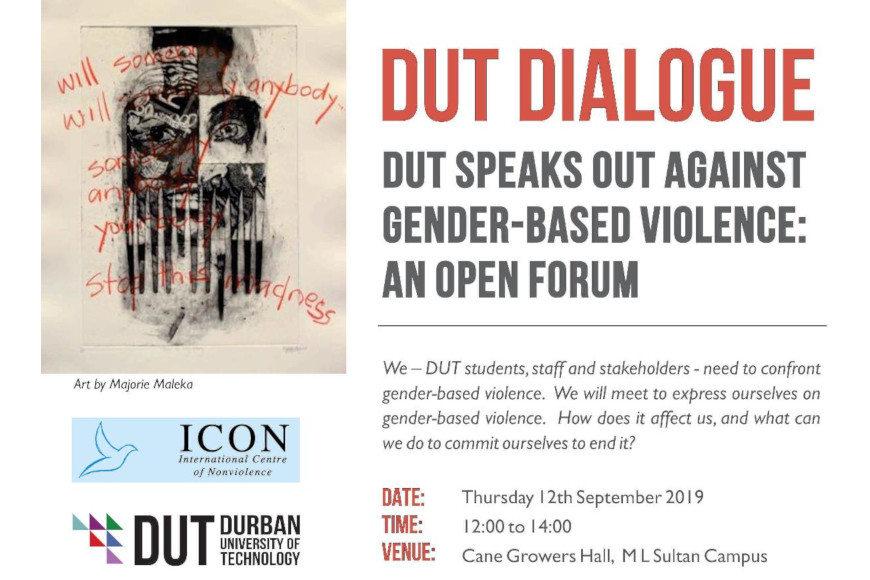 DUT Speaks out against Gender-Based Violence: An open Forum