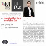 DUT Talk: The employability of PhDs in Corporate South Africa