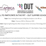 Call To Participate In The MIT – DUT Summer School