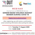 Gender Based Violence Against Women During Covid-19 Webinar Invite