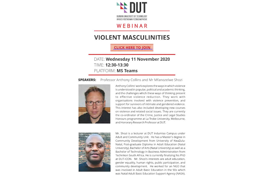 Invitation FoAD Violent Masculinities Webinar