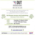 Reminder: 3rd Stream Income and Fundraising Policy: Webinar
