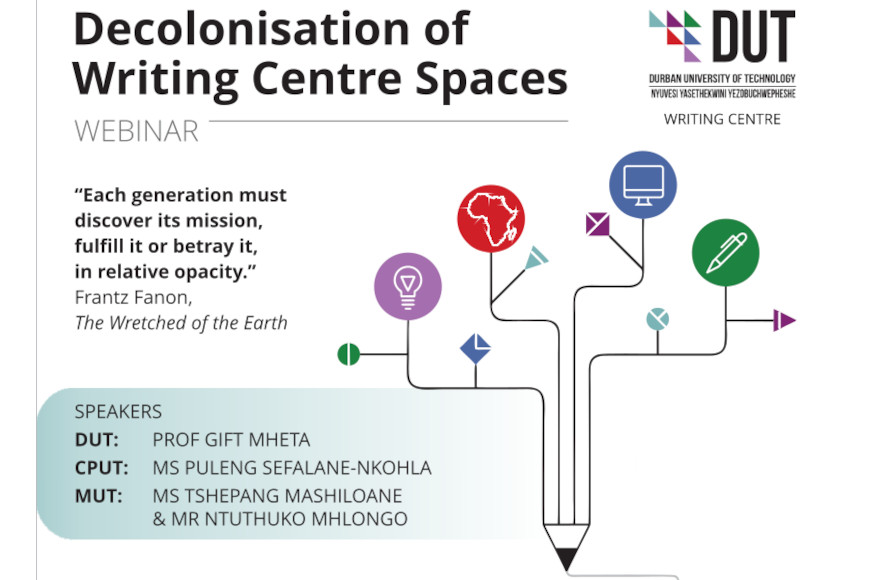Decolonisation of Writing Centre Spaces Webinar Invitation