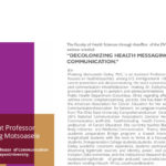 Virtual webinar: “Decolonizing Health Messaging - A Challenge for Public Health Communication.”
