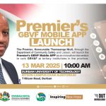 Premier’s GBVF Mobile App Launch invite